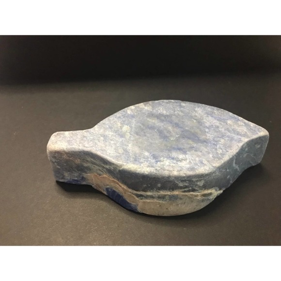 NATURAL BLUE AVENTURINE LEAF BOWL - Picture 4 of 9